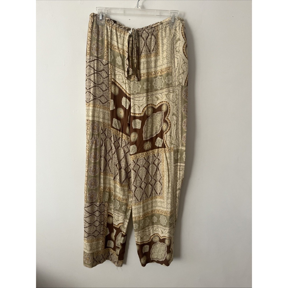 VTG Toni Garment for CC Magic Pants Patchwork Bandana Print Boho Festival Chic